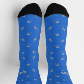Got fish? In blue and grey ソックス (上部)