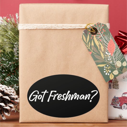 Got Freshman - Funny Grade Students Freshman 楕円形シール (クリスマス)
