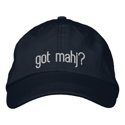 got mahj? ベースボールキャップ (正面)