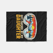 Got Ped By My Daughter Funny Family Skiing  フリースブランケット (正面(横))