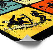 Got Ped By My Daughter Funny Retro Skiing  ポスター (角)