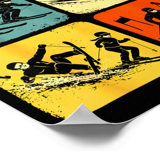 Got Ped By My Daughter Funny Retro Skiing  ポスター (角)