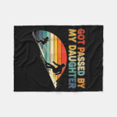 Got Ped By My Daughter Funny Ski  フリースブランケット (正面(横))