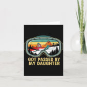 Got Ped By My Daughter Funny Ski Goggles Mountain  カード (正面)