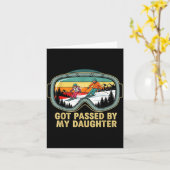 Got Ped By My Daughter Funny Ski Goggles Mountain  カード (黄色い花)