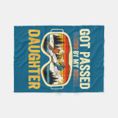 Got Ped By My Daughter Funny Ski Goggles Mountain  フリースブランケット (正面(横))