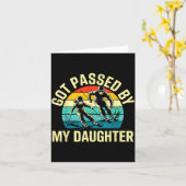 Got Ped By My Daughter Funny Ski Skiing Winter Mou カード (黄色い花)