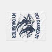 Got Ped By My Daughter Funny Skiing  フリースブランケット (正面(横))