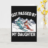 Got Ped By My Daughter Funny Skiing _20 カード (黄色い花)