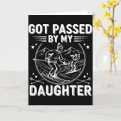 Got Ped By My Daughter Funny Skiing _24  カード (黄色い花)