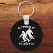 Got Ped By My Daughter Funny Skiing Dad Ski Trip  キーホルダー (正面)