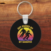 Got Ped By My Daughter Funny Skiing Family  キーホルダー (正面)