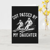 Got Ped By My Daughter Funny Skiing Family _10  カード (黄色い花)
