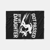 Got Ped By My Daughter Ski  フリースブランケット (正面(横))