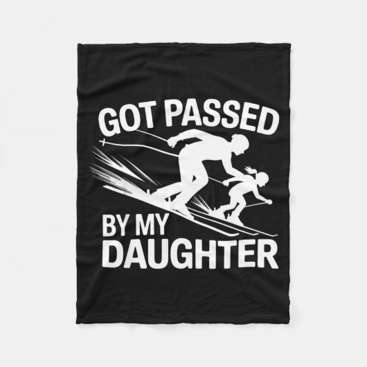 Got Ped By My Daughter Ski  フリースブランケット (正面)