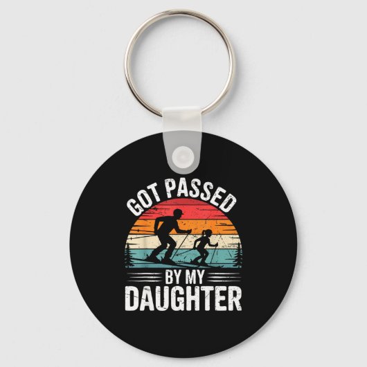 Got Ped By My Daughter Ski Dad Retro Snow Srts Des キーホルダー (正面)