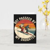 Got Ped By My Daughter Skiing Skier Funny Ski _10  カード (黄色い花)