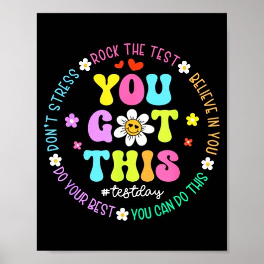 Got this don't stress rock the test test day ポスター (正面)