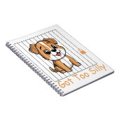 Got Too Silly Funny Dog Pun Humor  ノートブック (右側)