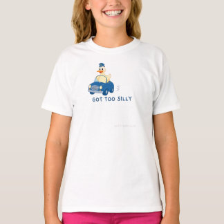 Got Too Silly – Funny Duck Driving Cartoon Design Tシャツ