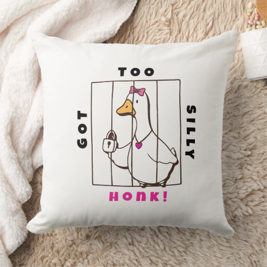 Got too Silly Funny Goose クッション (ブランケット)