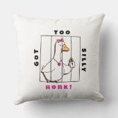 Got too Silly Funny Goose クッション (裏面)