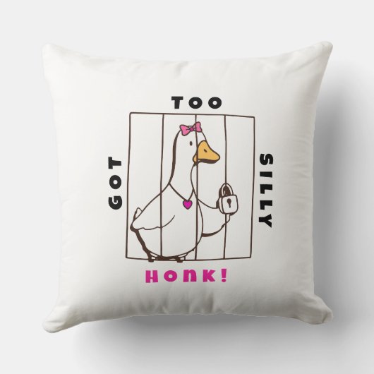 Got too Silly Funny Goose クッション (裏面)