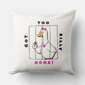 Got too Silly Funny Goose クッション (正面)