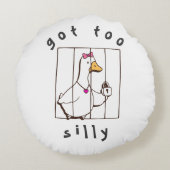 Got too Silly Funny Goose ラウンドクッション (裏面)