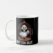 Got Too Silly Goose, Funny Jail Duck コーヒーマグカップ (左)