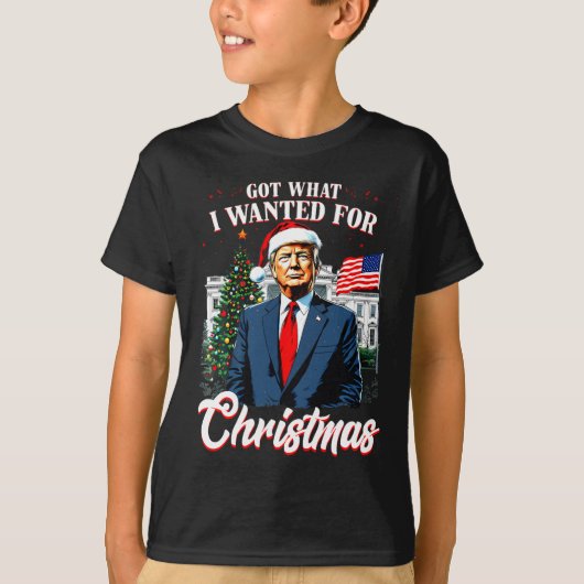 Got What I Wanted For Christmas Trump 2025 Long Sl Tシャツ (正面)