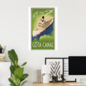 Göta Canal Sweden's Scenic Waterway Vintage Travel ポスター (ホームオフィス)