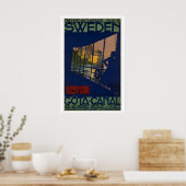 Göta Canal The Most Picturesque Sweden Vintage ポスター (キッチン)