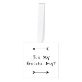 Gotcha日-採用のデザイン キューブオーナメント (正面)