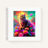 Gotcha Covered Cat Notebook – Cute & Artistic Cat  ノートブック (正面)