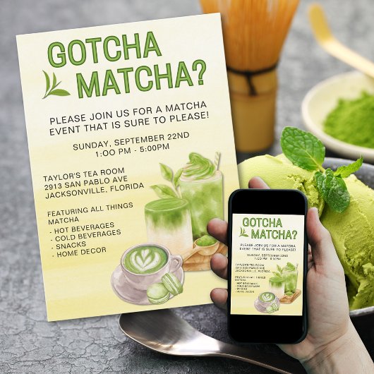 Gotcha Matcha? イベント招待状 招待状