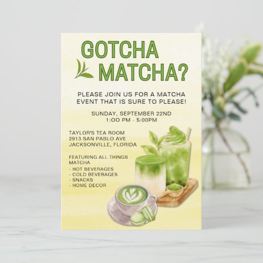 Gotcha Matcha? Event Invitation 招待状 (スタンド正面)