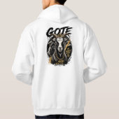 GOTE ヤギ パーカー - ミニマルストリートウェア ロゴ パーカ (裏面)