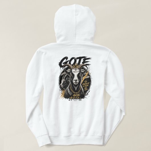 GOTE ヤギ パーカー - ミニマルストリートウェア ロゴ パーカ (デザイン裏面)