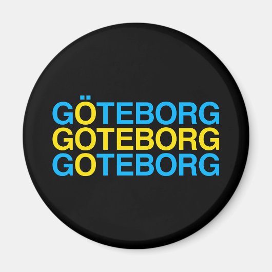 GOTEBORGスウェーデン国旗 マグネット (正面)
