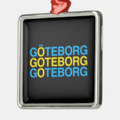 GOTEBORGスウェーデン国旗 メタルオーナメント (左)