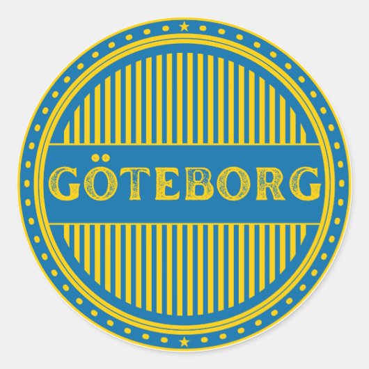 Göteborg City Pride Emblem – Swedish Identity ラウンドシール (正面)