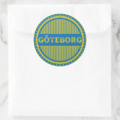 Göteborg City Pride Emblem – Swedish Identity ラウンドシール (バッグ)