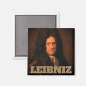 Gotfried Wilhelm Leibniz (c. 1695)磁石 マグネット (正面/裏面)