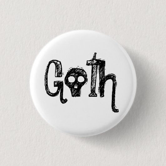 Goth 缶バッジ (正面)