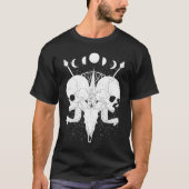Goth Aesthetic Skull Moon Phases Gothic Grunge Tシャツ (正面)
