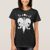Goth Aesthetic Skull Moon Phases Gothic Grunge Tシャツ (正面)