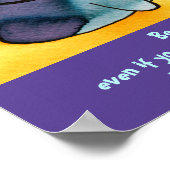 Goth Beach Corgi "Be Yourself" ポスター (角)