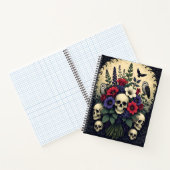 Goth Bouquet with Skulls and Owls ノートブック (内部)