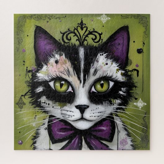 Goth Cat ジグソーパズル (縦)